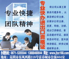 給力昆明公司注冊 云南分公司注冊代理 審批進出口資格證